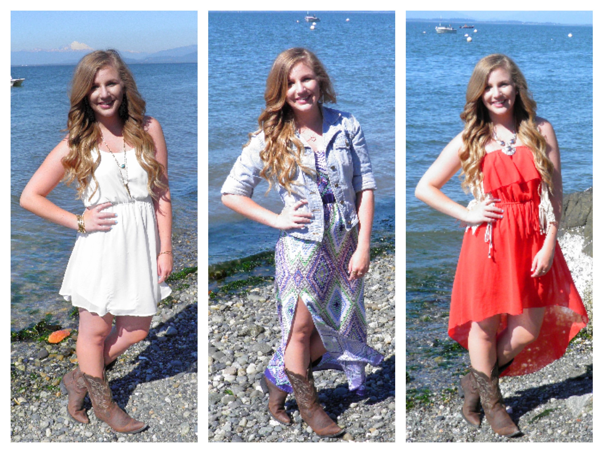 country style dresses with boots