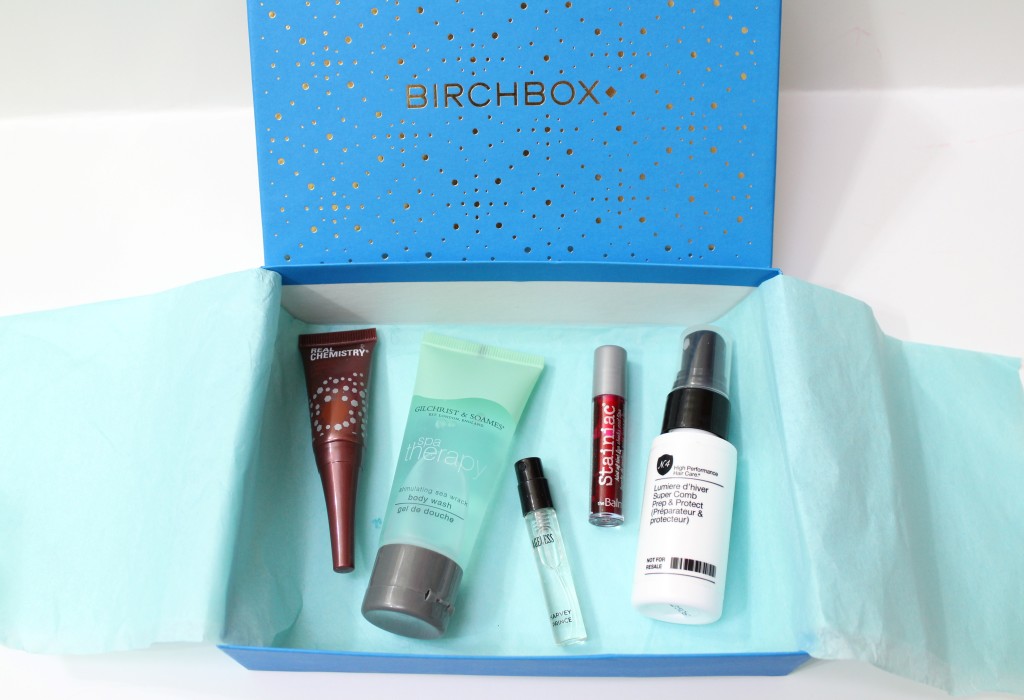 December Birchbox contentes